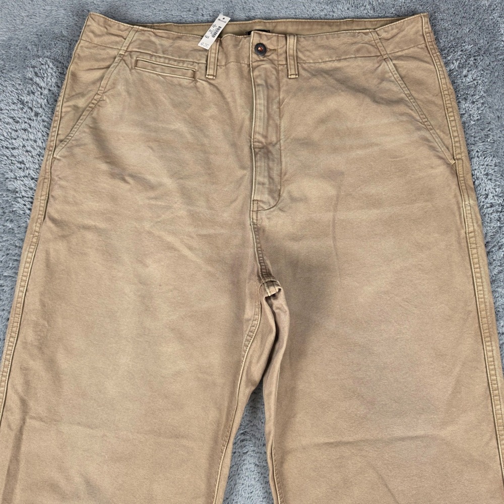 Madewell The Canvas Utility Pants Mens 36x30 Khaki Tan Cotton Straight Leg NWT - Picture 2 of 10